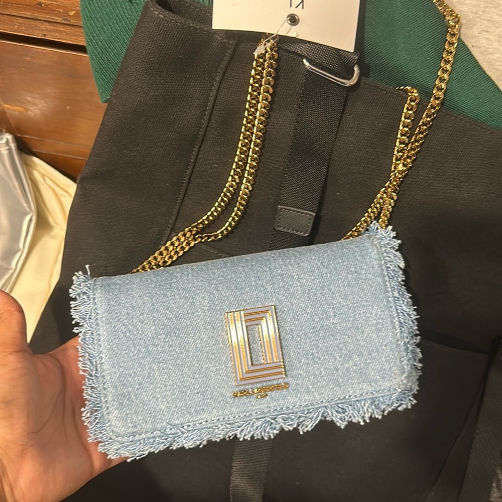Karl lagerfeld Paris authentic denim shoulder purse